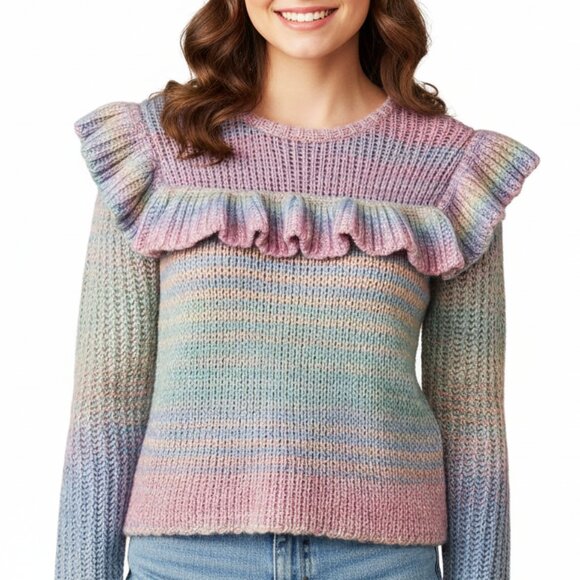 LoveShackFancy Sweaters - $425 LoveShackFancy Yumi Ruffle Alpaca wool Sweater S